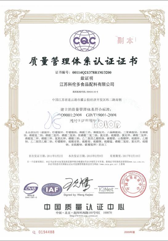 質量管理體系認證